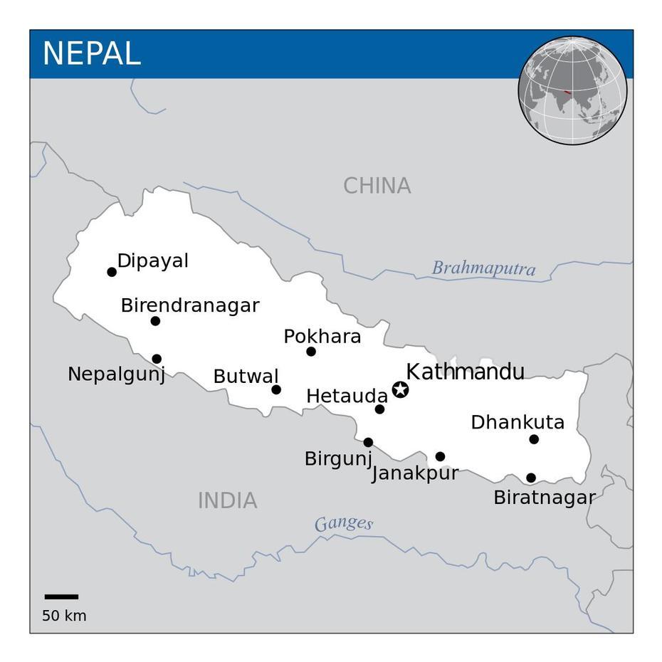 Map Of Nepal With Major Cities | Nepal | Asia | Mapsland | Maps Of The …, Hanumānnagar, Nepal, Detailed  Of Nepal, Nepal People