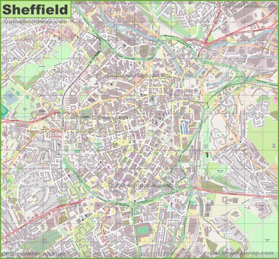 Map Of Sheffield 1903 Pawson And Brailsford Sheffield ~ Mapbite, Sheffield, United Kingdom, United Kingdom Cities, Cornwall England United Kingdom