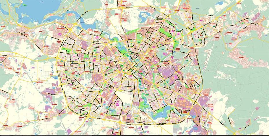 Minsk Belarus Map Vector Exact City Plan Low Detailed Street Map …, Minsk, Belarus, Detailed  Of Belarus, Belarus City