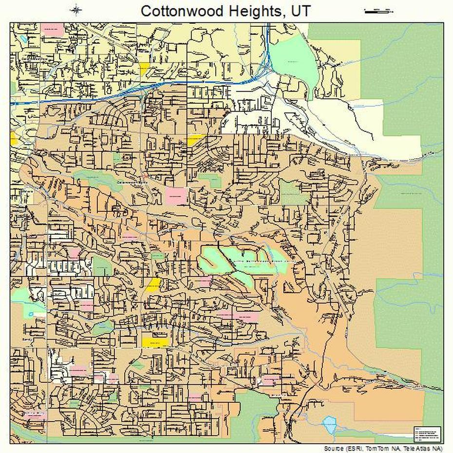 Printable Street  Of Cottonwood Az, Cottonwood Heights Salt Lake City, , Cottonwood Heights, United States