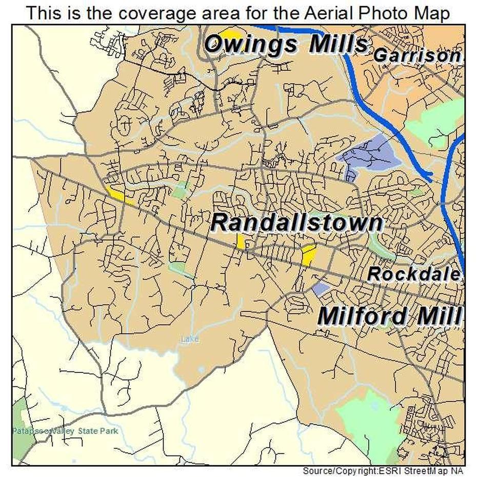 Aerial Photography Map Of Randallstown, Md Maryland, Randallstown, United States, 50 United States, United States America  Usa