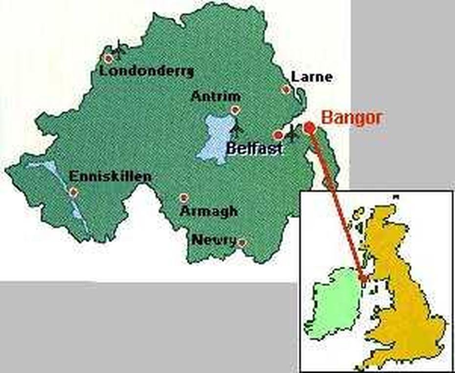 Bangor Map, Bangor, United States, Bangor Wales, Bangor Base