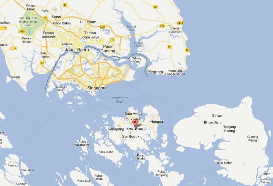 Batam Map, Bagam, Indonesia, Peta Batam, Bali Island Indonesia