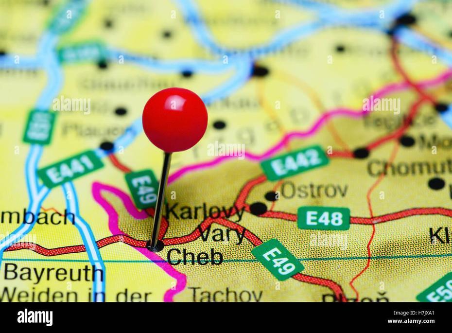 Czech Cities, Czech Republic  In English, Alamy, Cheb, Czechia