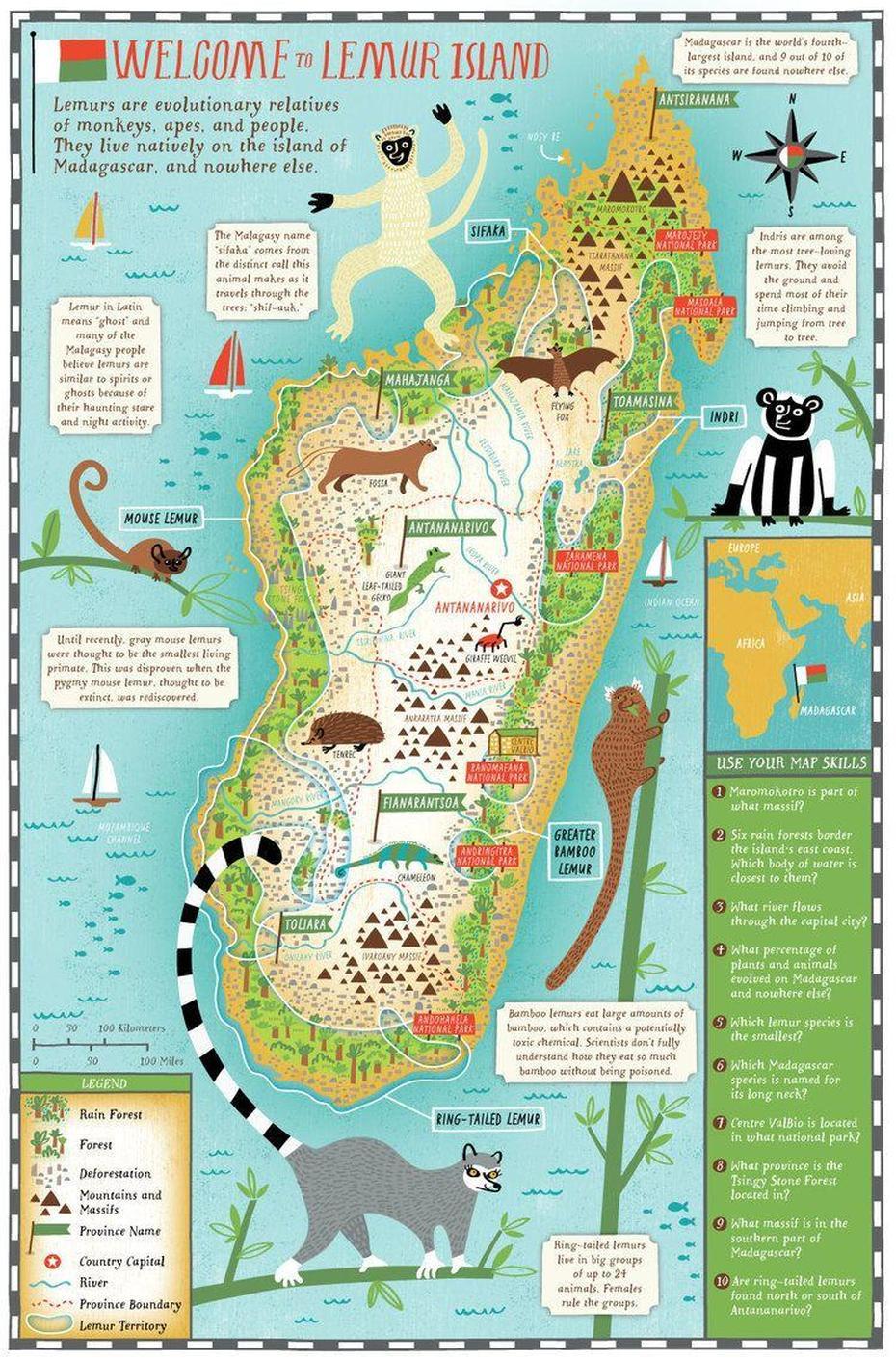 I Draw Maps In 2020 | Map Of Madagascar, Madagascar Travel, Illustrated Map, Ikalamavony, Madagascar, Madagascar In World, Madagascar Cities