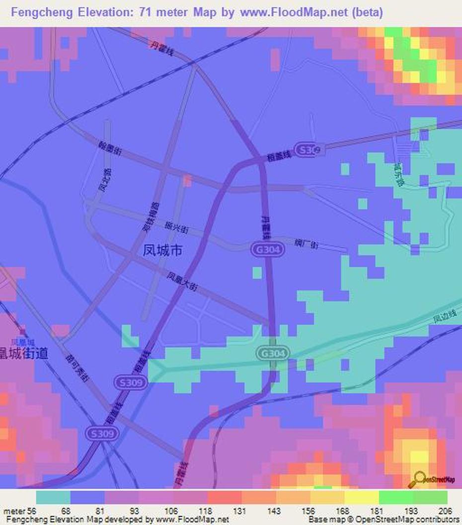 Elevation Of Fengcheng,China Elevation Map, Topography, Contour, Fengcheng, China, Guangzhou, Spanish Town In Fengcheng