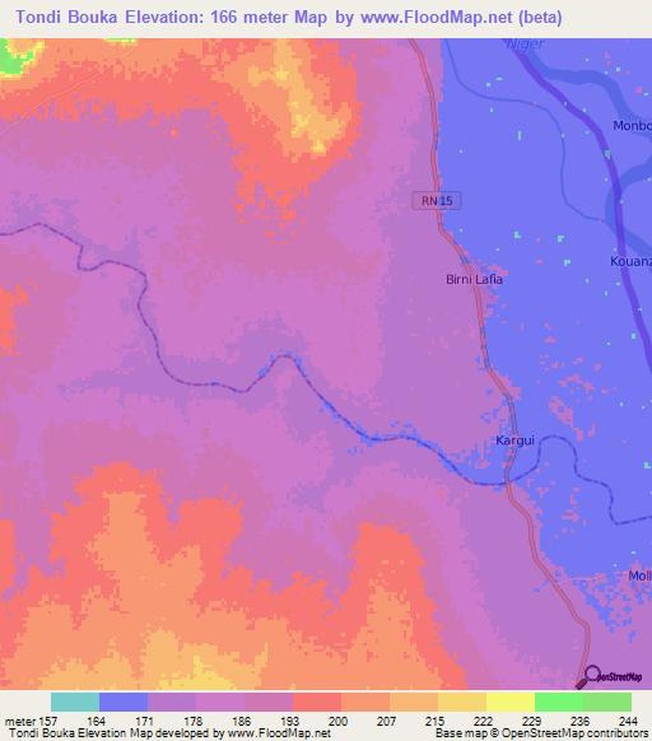 Elevation Of Tondi Bouka,Benin Elevation Map, Topography, Contour, Bouka, Benin, Benin Flag, Benin West Africa