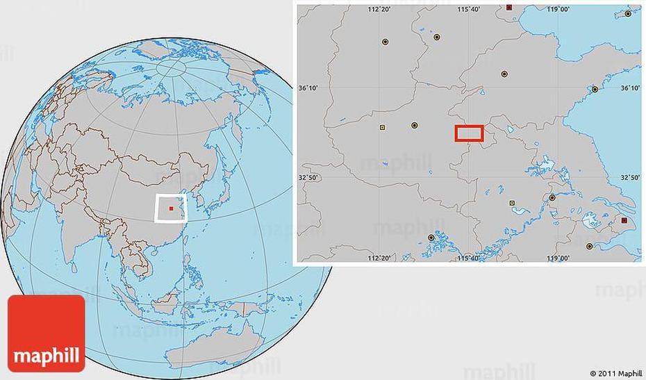 Gray Location Map Of Shangqiu, Shangqiu, China, Wuhu China, Lanzhou