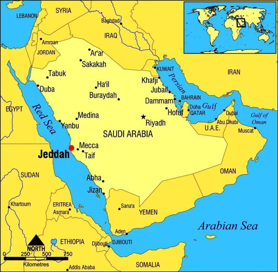 Jeddah Arabia Saudita Mapa – Jeddah Ksa Mapa (Asia Occidental Asia), Ash Shinān, Saudi Arabia, Saudi Arabia Climate, World  Of Saudi Arabia