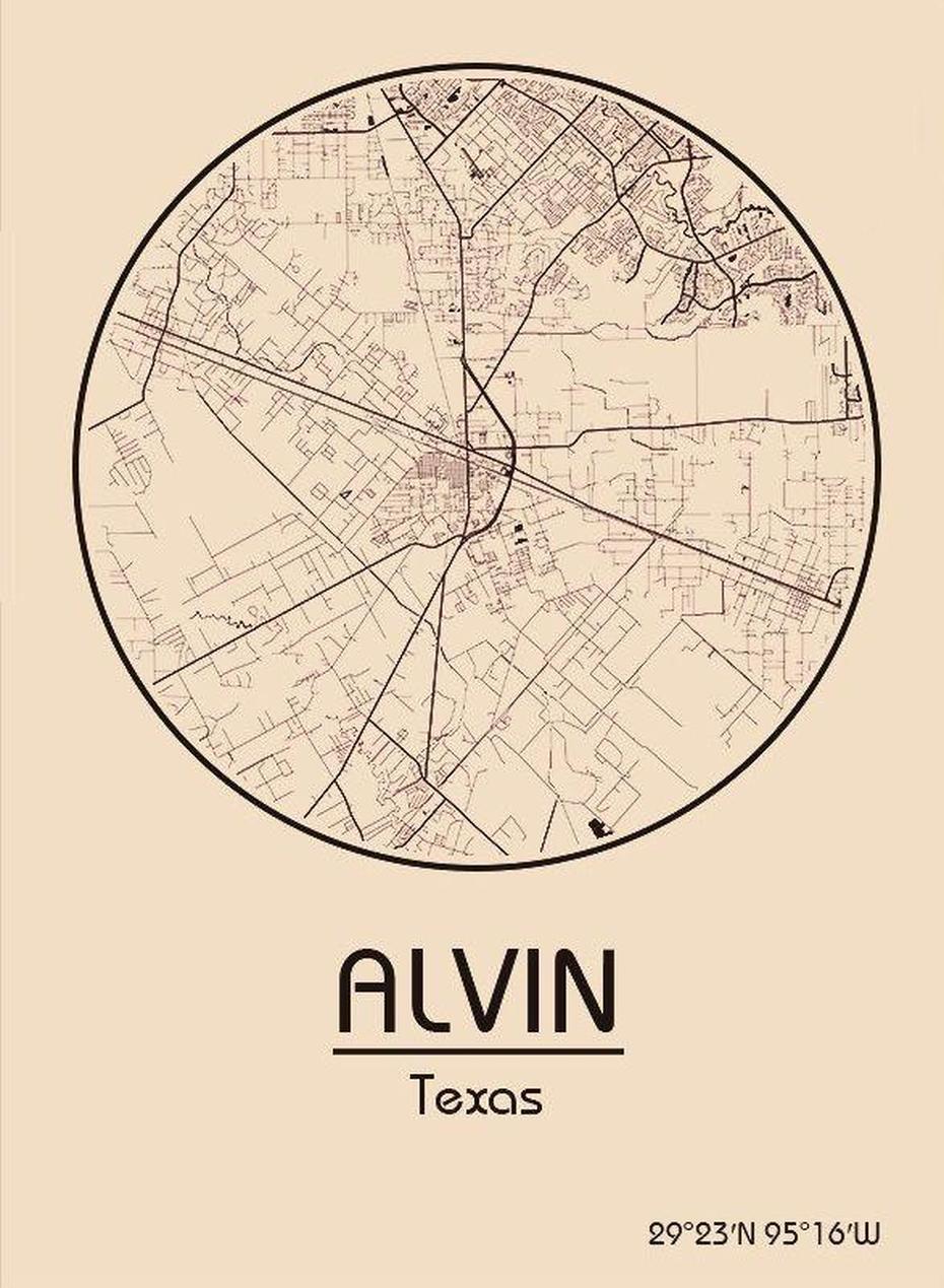 Karte / Map ~ Alvin, Texas – Vereinigte Staaten Von Amerika / United …, Alvin, United States, United States  50 States, United States  Puzzle