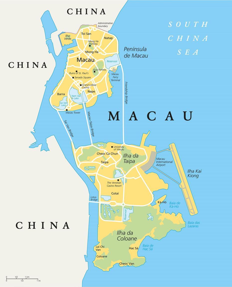 Large Macau Maps For Free Download And Print | High-Resolution And …, Macau, Macau, Macau Peninsula, Macau Portugal