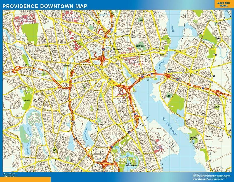 Look Our Special Providence Downtown Map | World Wall Maps Store, Providence, United States, United States World, Basic United States