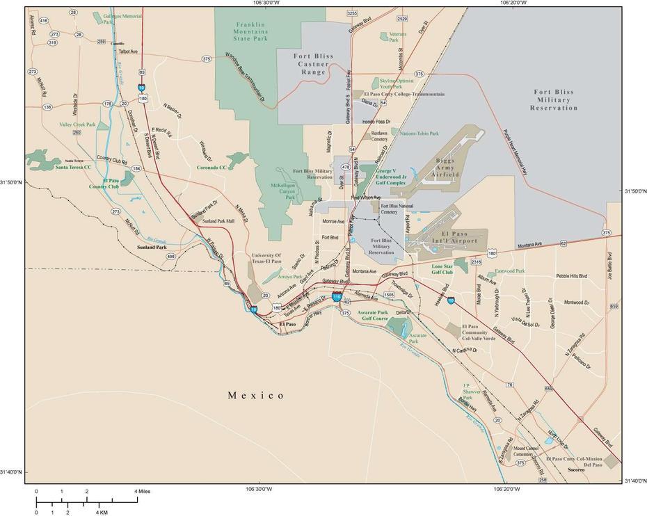 Map Of El Paso Tx – Maps Location Catalog Online, El Paso, United States, El Paso On Us, El Paso Mexico Border