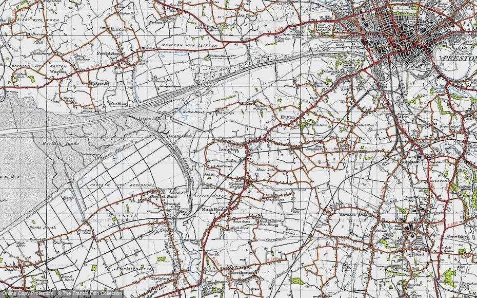 Map Of Longton, 1947 – Francis Frith, Longton, United Kingdom, Gravesend Road, Rochester Castle