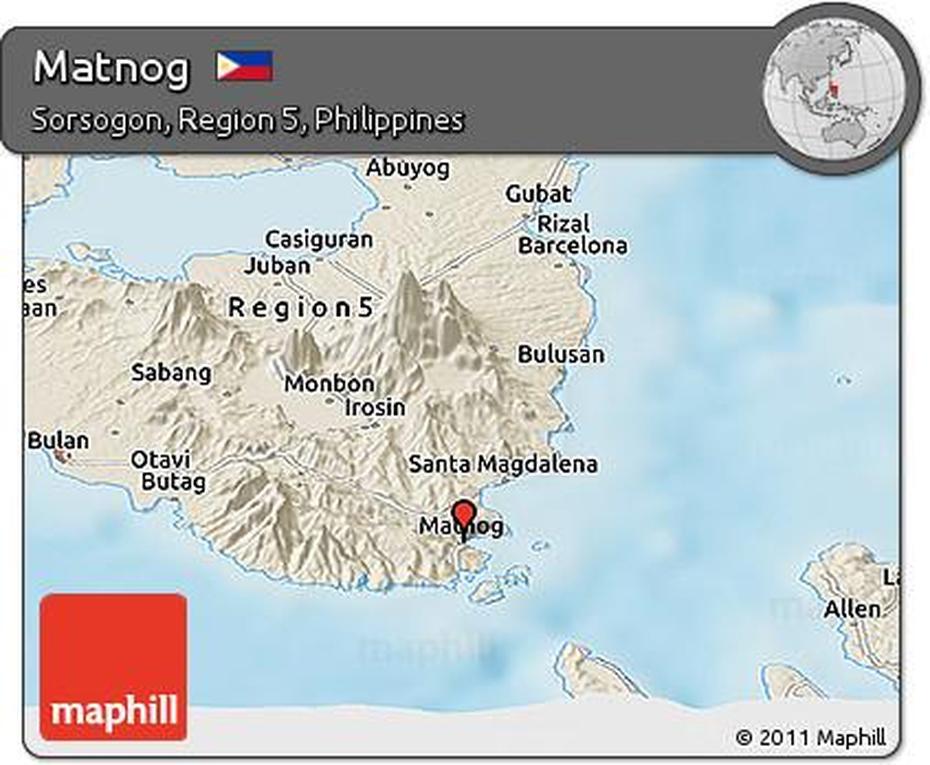 Matnog, Philippines, Shaded Relief, Matnog, Philippines