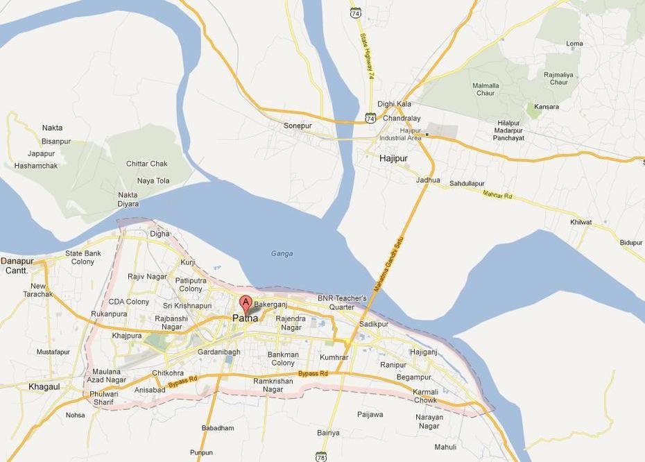 Patna Map, Patna, India, Patna Bihar, Patna City