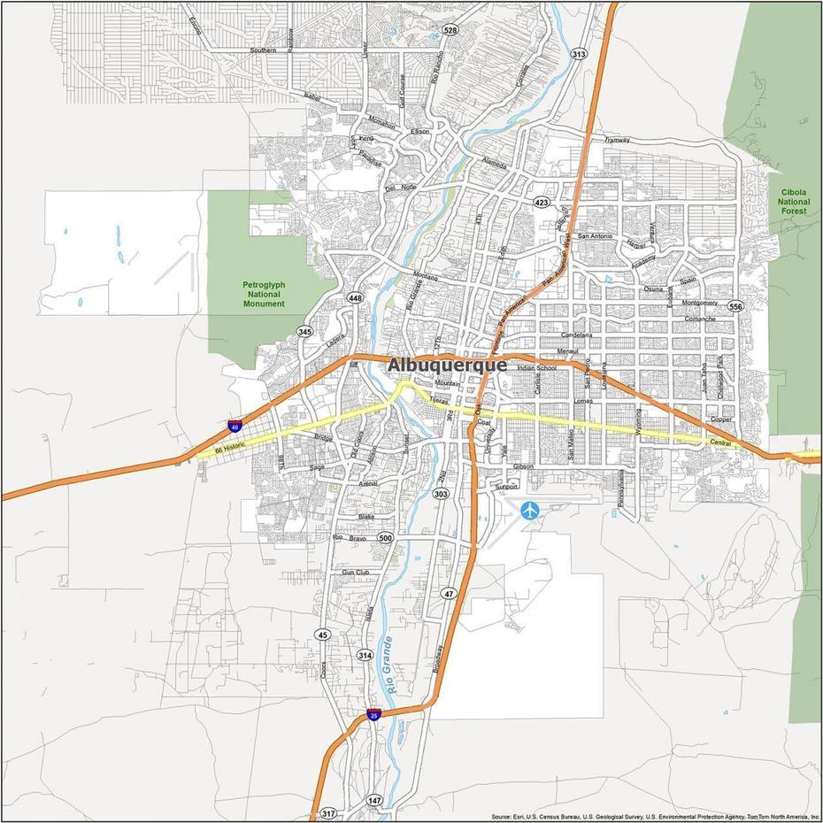 Albuquerque Map, New Mexico – Gis Geography, Albuquerque, United States, United States World, Basic United States