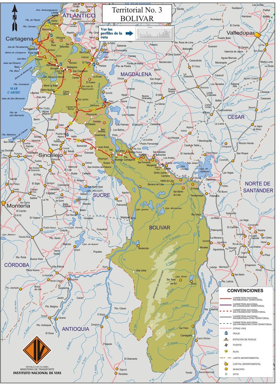 Bolivar Road Map – Full Size, Ciudad Bolívar, Colombia, Barrio Colombia, Valle Del Cauca Colombia