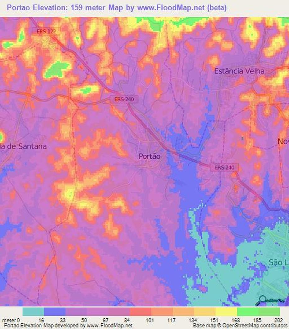 Elevation Of Portao,Brazil Elevation Map, Topography, Contour, Portão, Brazil, Portoes, Casas  Modelos