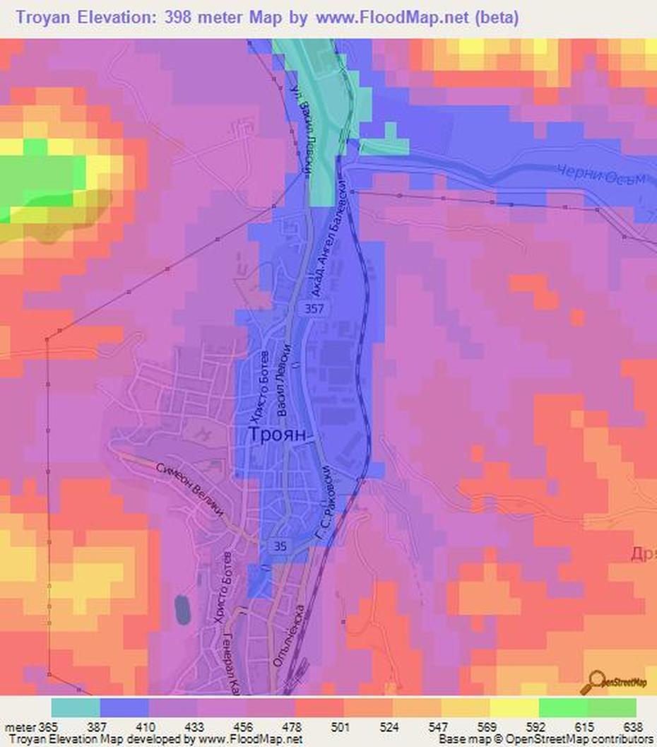 Elevation Of Troyan,Bulgaria Elevation Map, Topography, Contour, Troyan, Bulgaria, Troyan Schloss German Shepherds, Traditional Bulgarian House