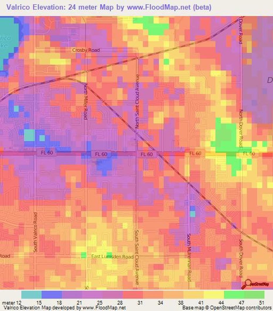 Elevation Of Valrico,Us Elevation Map, Topography, Contour, Valrico, United States, City Of Valrico Fl, Brandon Florida