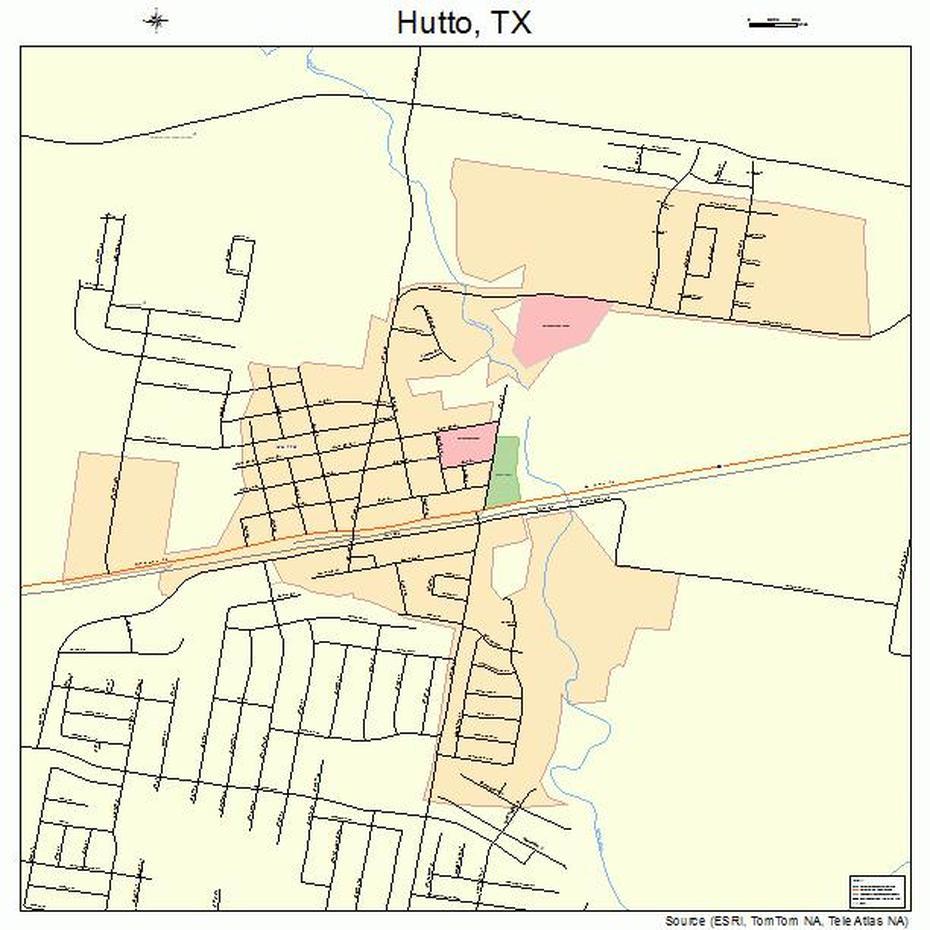 Hutto Texas Street Map 4835624, Hutto, United States, Hutto H, New Braunfels Texas