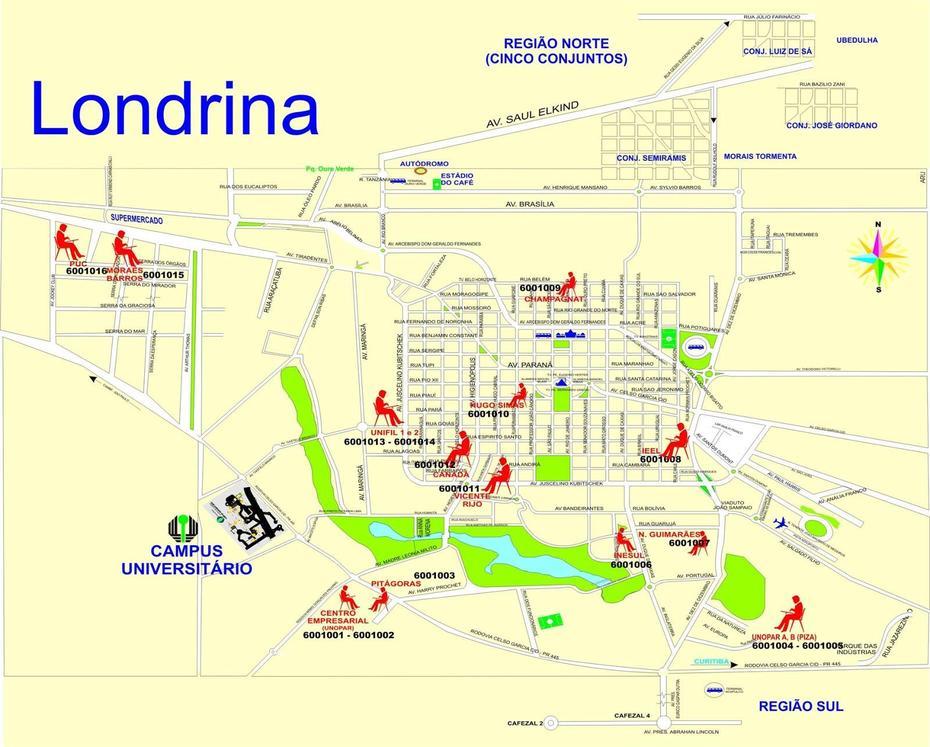 Londrina Brasil Mapa, Londrina, Brazil, Londrina Pr, Campinas Brazil