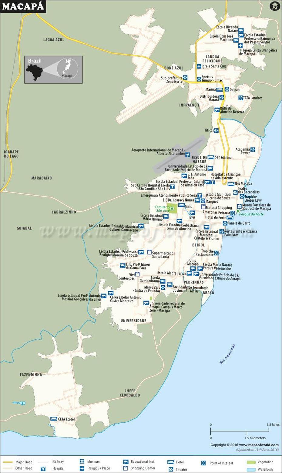 Macapa Mapa | Macapa Brazil Map, Macapá, Brazil, Sao Luis Brazil, Amazonas Brazil