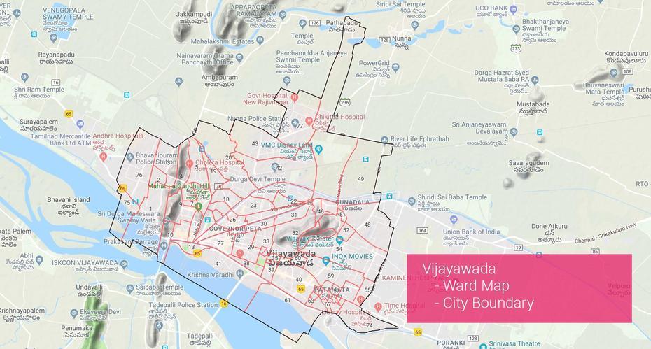 Map-1 Vijayawada City Map 28-04-2019 – Urban Talks, Vijayavāda, India, Guwahati India, Vijayawada City