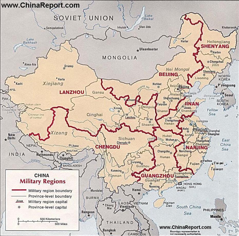 Map China 7 Military Districts – Commands, By The China Report, Manbengtang, China, Racing  Victoria, Ouyen Mallee  Bakery