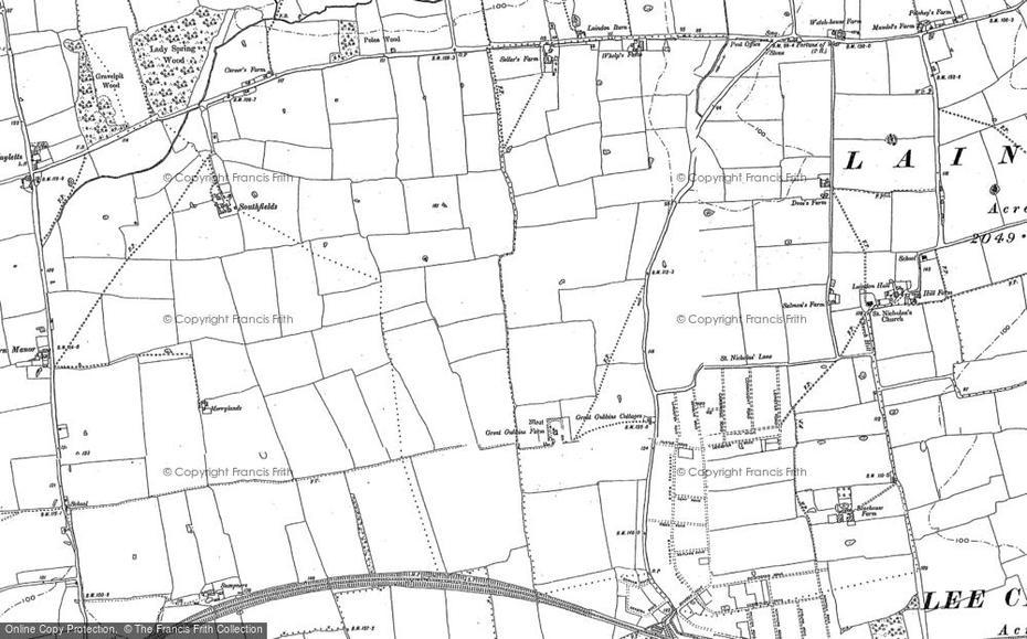 Map Of Laindon, 1895 – Francis Frith, Laindon, United Kingdom, Somercotes Laindon, Laindon Old