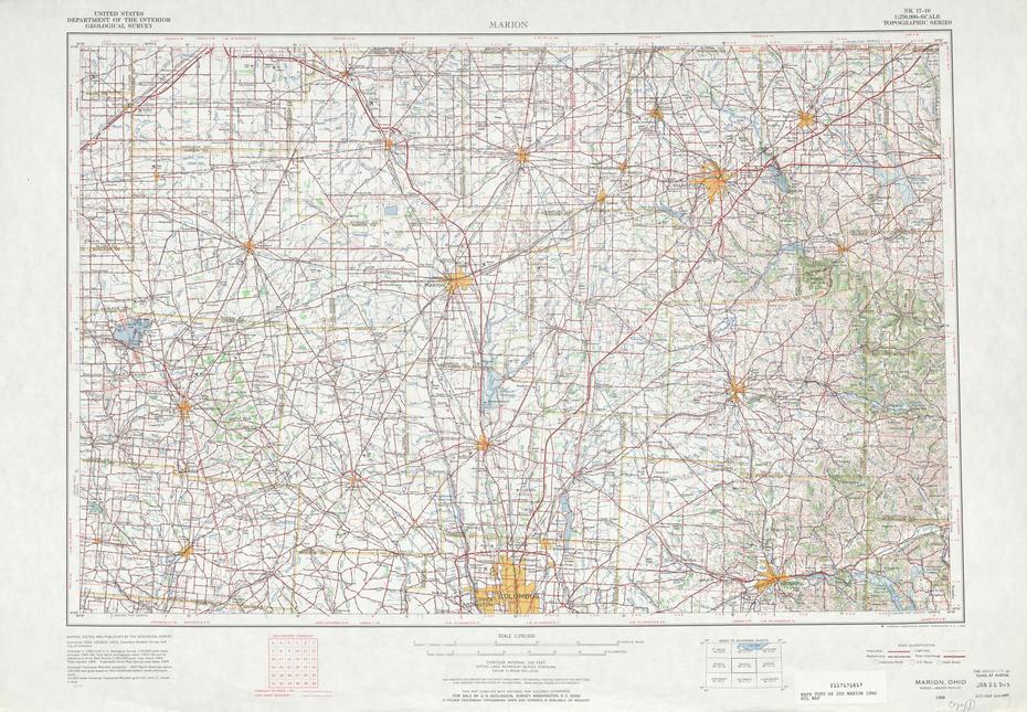 Marion Topographic Map Sheet, United States 1966 – Full Size, Marion, United States, United States Penitentiary Marion, Marion Dolby United States