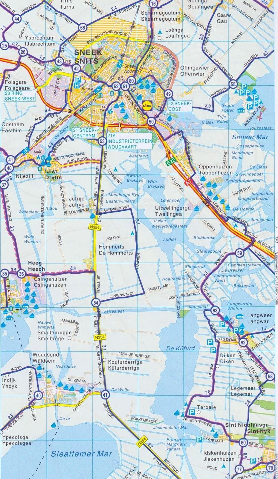 Netherlands Bikeways: Guidebook Research Xiii: Sneek, Sneek, Netherlands, Sneek Nl, Sudwest  Fryslan