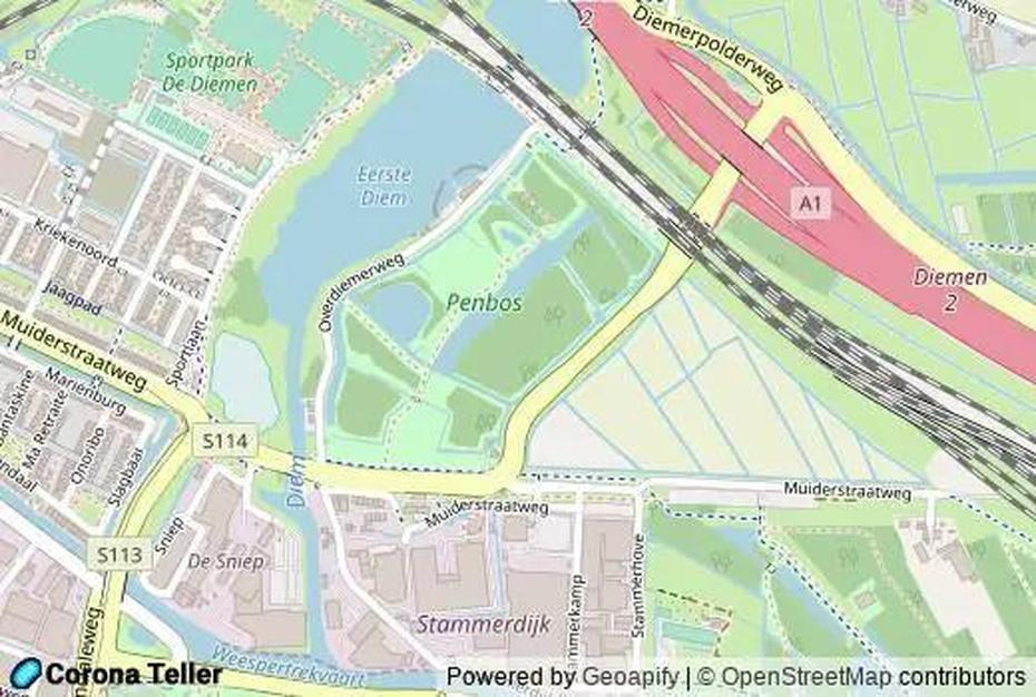 Plattegrond Diemen #1 Kaart, Map En Live Nieuws, Diemen, Netherlands, Amsterdam Netherlands Canals, North Holland