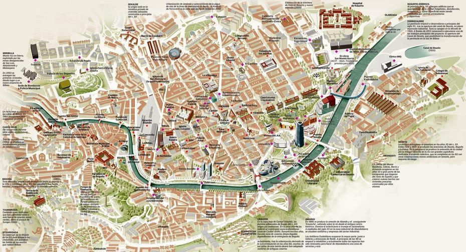Version Moderna Del Mapamundi De Bilbao Xd #Infografia | Bilbao, Guia …, Bilbao, Spain, Bilbao Tram, Ronda Spain