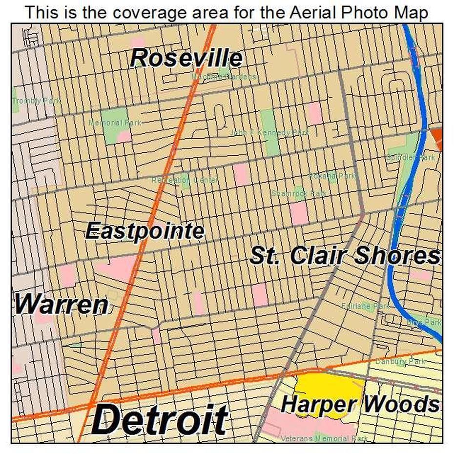 Aerial Photography Map Of Eastpointe, Mi Michigan, Eastpointe, United States, East Point Ga, Eastpoint  Fl