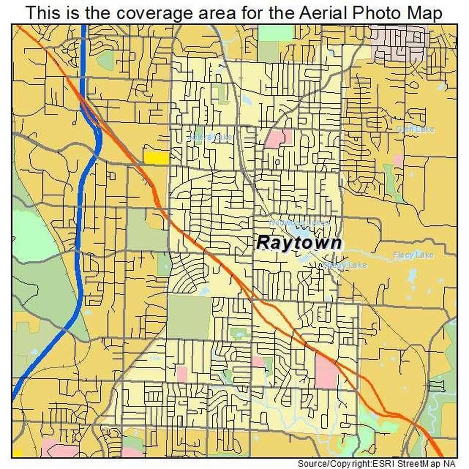 Aerial Photography Map Of Raytown, Mo Missouri, Raytown, United States, United States  Simple, Cool United States