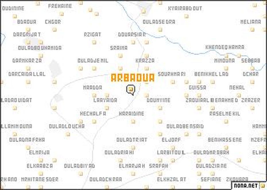 Arbaoua (Morocco) Map – Nona, Arbaoua, Morocco, Morocco  Printable, Rabat Morocco