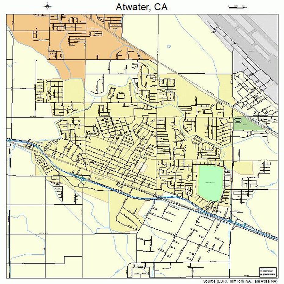 Atwater California Street Map 0603162, Atwater, United States, Atwater Ca, Atwater Ohio