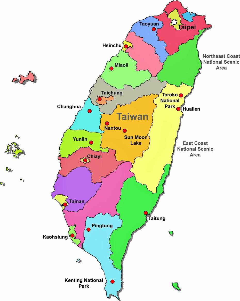 China  With Taiwan, Taiwan  Outline, Printable, Dacun, Taiwan