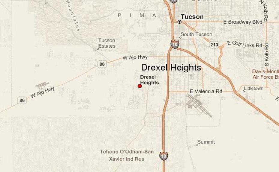 Drexel Heights Location Guide, Drexel Heights, United States, Usa Height, Us Topographic  United States