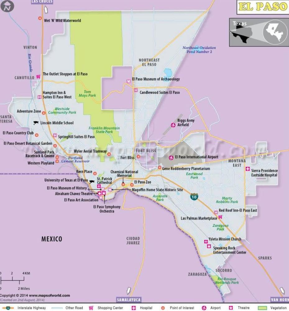 El Paso Texas Map, El Paso, United States, El Paso Art Museum, El Paso Juarez