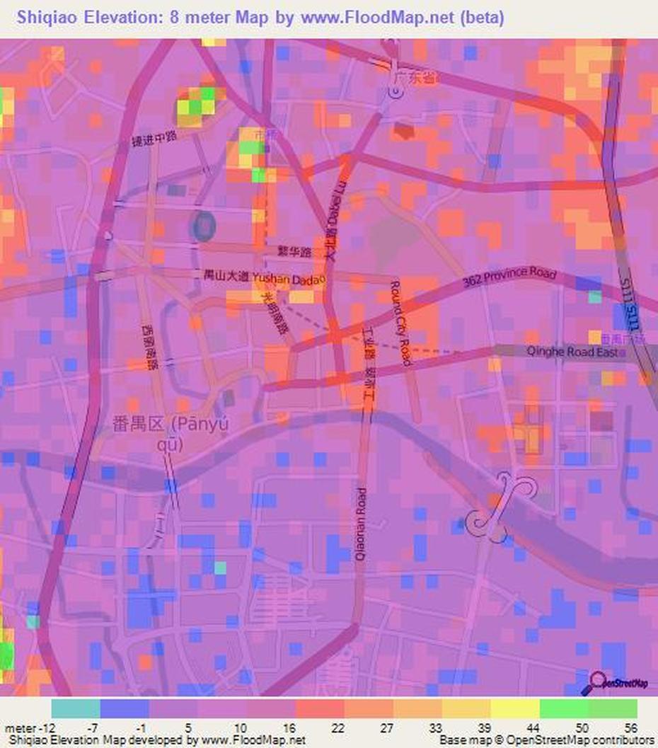 Elevation Of Shiqiao,China Elevation Map, Topography, Contour, Shiqiao, China, Zhanjiang, Fushun  City