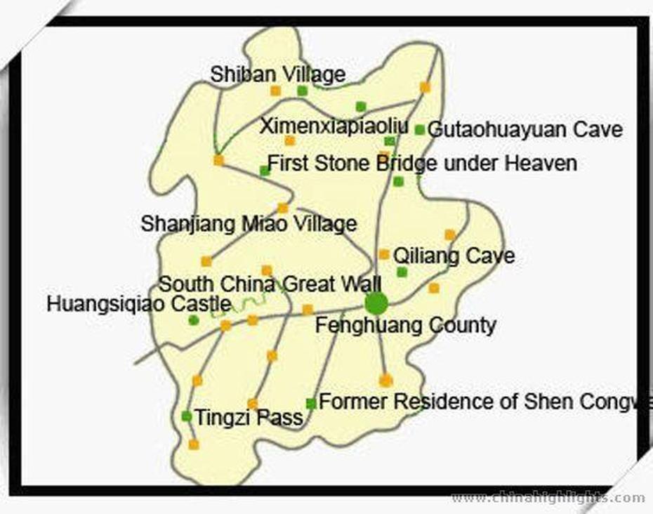 Fenghuang Tourist Attraction Map | Map, Tourist Attraction, Tourist, Fengcheng, China, Taizhou  Zhejiang, Feng Chen  Wang