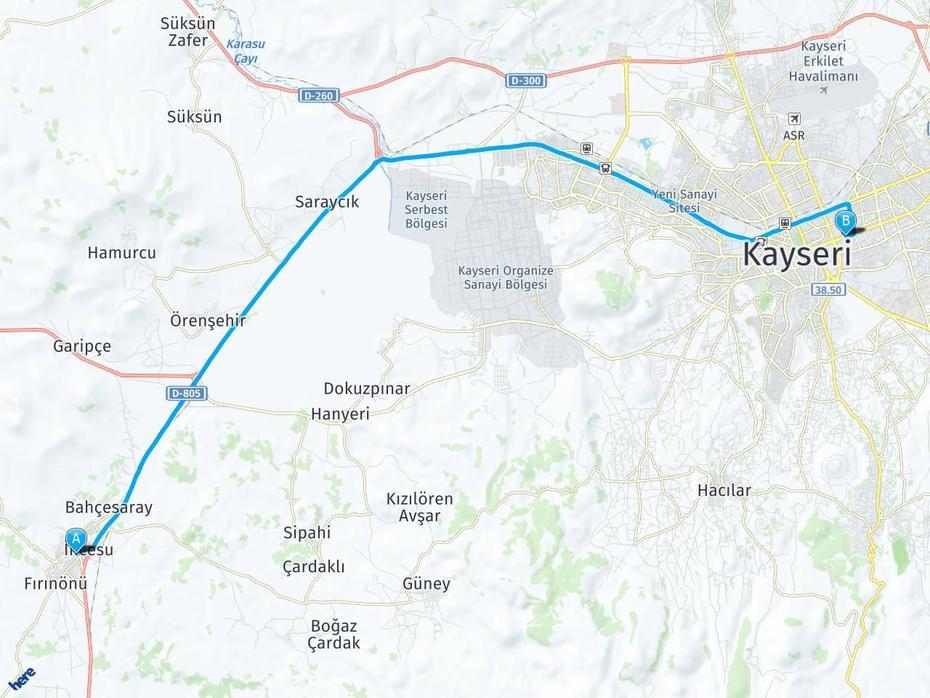 Incesu Kayseri Kayseri Havaalan Aras Mesafe, Incesu Kayseri Kayseri …, İNcesu, Turkey, Turkey Cities, Western Turkey