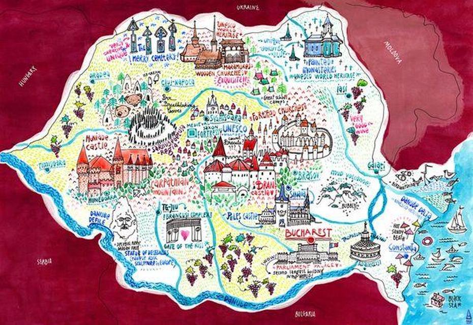 Madalina Andronic | Romania Map, Visit Romania, Illustrated Map, Feteşti, Romania, Pod  Fetesti, Fetesti  Moldova