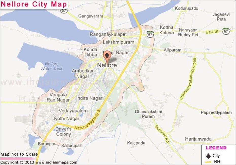 Nellore City Map | City Map, City, Map, Nellore, India, Ranganatha, Andhra Pradesh India