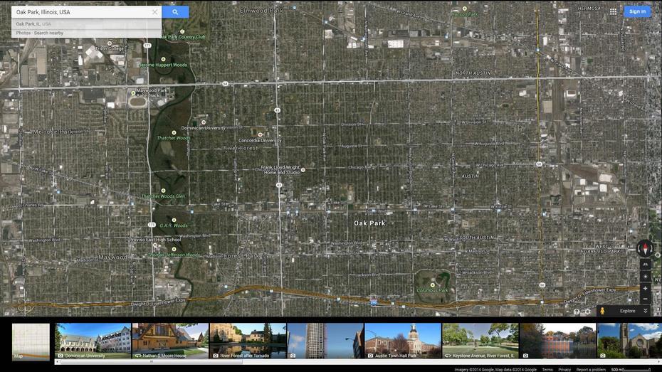 Oak Park, Illinois Map, Oak Park, United States, National Geographic  United States, Us  With National Parks Marked