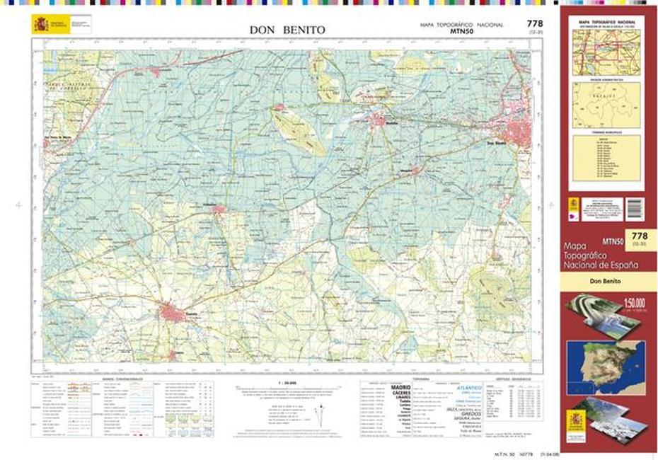 778 Don Benito 1:50.000 – Mapas Excursionistas Y Topograficos …, Don Benito, Spain, Don Benito Villanueva, Partenon Don Benito