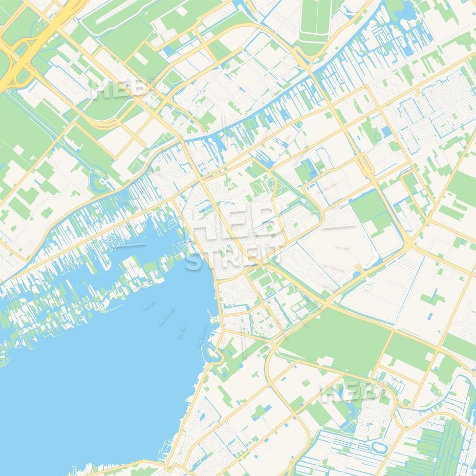 Aalsmeer, Netherlands Vector Map – Classic Colors | Hebstreits Maps And …, Aalsmeer, Netherlands, Flower Market Amsterdam Netherlands, Aalsmeer Nederland